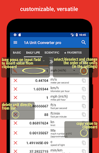 1A Unit Converter pro Screenshot