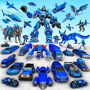 Police Tiger Robot Car Game 3d 4.3 APK + Mod (Free purchase) for Android