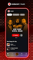 screenshot of Vodacom Music