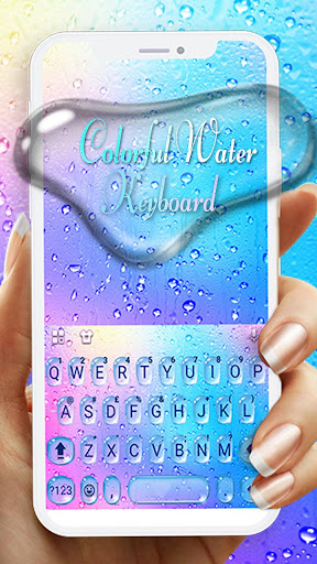 Android application Colorful Raindrops Water Keybo screenshort