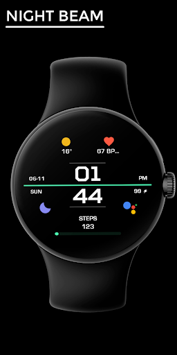 Android application Night Beam - watch face screenshort