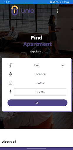 Android application Unio screenshort