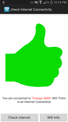 Android application Check Internet screenshort
