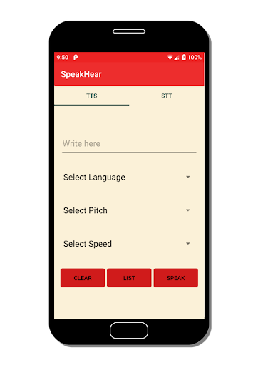Speak up | Text to speech Screen 2