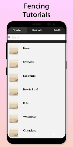 Android application Easy Fencing Tutorial screenshort