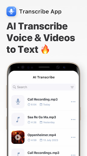 Android application Transcribe : Ai speech to text screenshort
