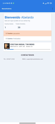 Android application MASTERBOLETOS QR screenshort