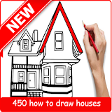 how to draw house step by step icon