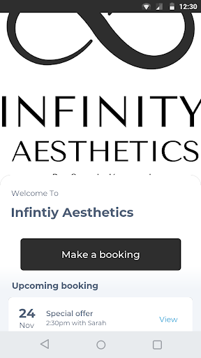 Android application Infinity Aesthetics screenshort