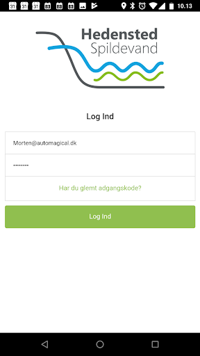 Android application Hedensted Spildevand Alarm screenshort