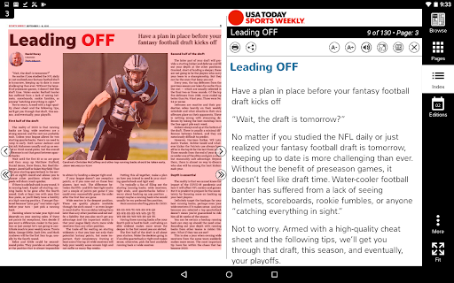 Screenshot of USA TODAY Sports Weekly