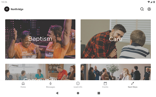 Screenshot of Northridge Church App
