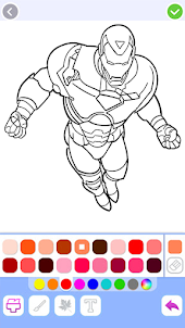 Iron Hero Superhero Coloring