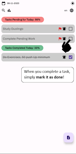Android application Efficiency Tracker screenshort