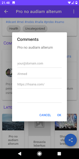 IMA WordPress App Screen 3