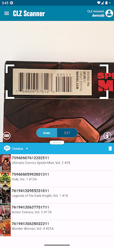 Screenshot of CLZ Scanner