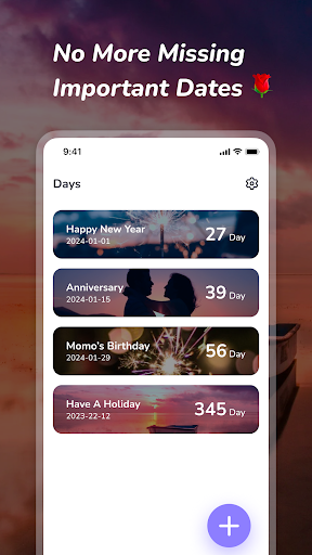 Android application My Big Days - Countdown Widget screenshort