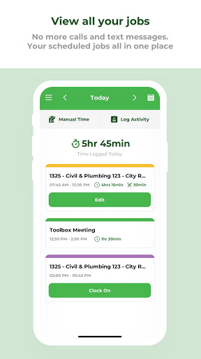 Android application time2u screenshort