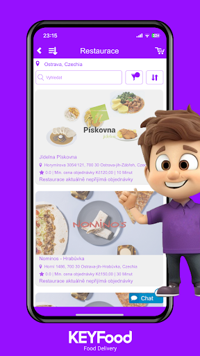 Android application KEYFood: Food Delivery screenshort