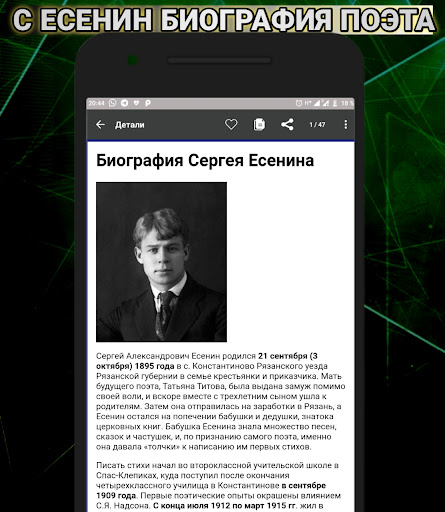 Стихи великих русских поэтов Screen 2