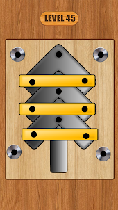 Wood Nuts & Bolts Pin Puzzle