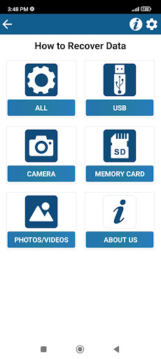 Android application How to Recover Data screenshort