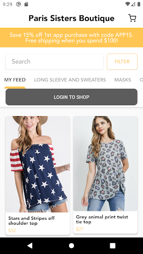 Screenshot of Paris Sisters Boutique