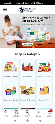 Android application World Mart Partner screenshort