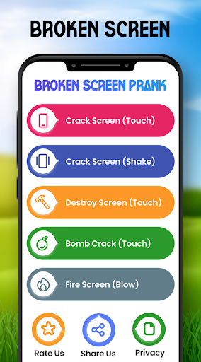 Android application Broken Screen Prank screenshort