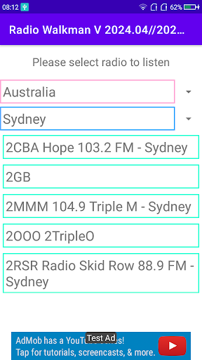 Android application Radio Walkman screenshort