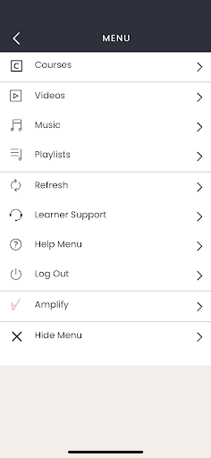 Android application TRAINFITNESS Student Desktop screenshort