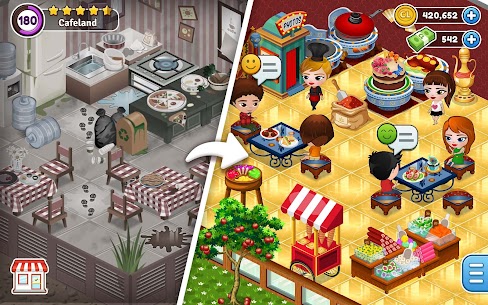 Cafeland – Restoran Oyunu Mod Apk Sınırsız Para Hileli 2