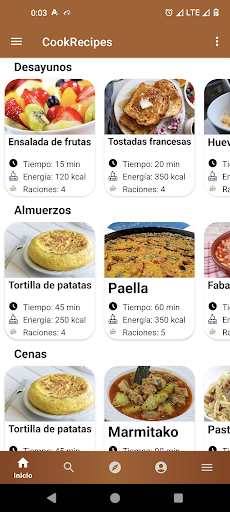 Android application Cookrecipes: Recetas de Cocina screenshort