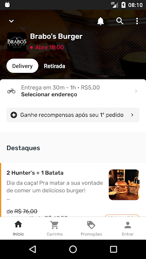 Android application Brabo s Burger screenshort