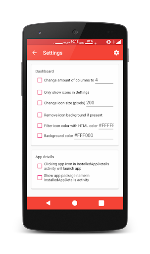 Settings Editor Screen 3