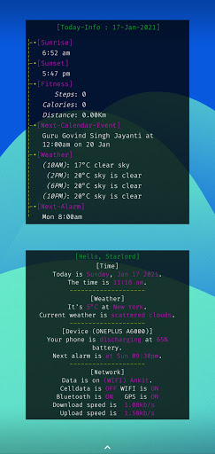 ASCII text Widget for KWGT Screen 2