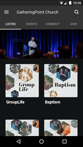 Android application GatheringPoint Church screenshort