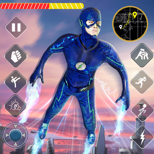 Superhero Flying speedster logo