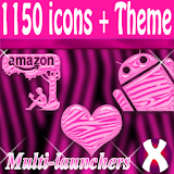 Pink Zebra theme and icon pack icon