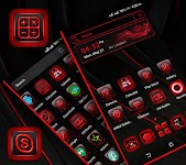 screenshot of Red Black Launcher Theme