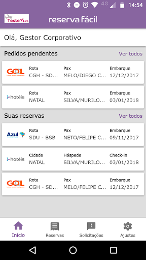 Android application Corporativo Reserva Fácil screenshort