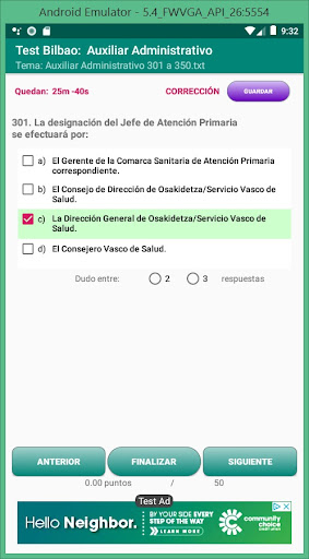 Android application OPE Osakidetza 2021 screenshort