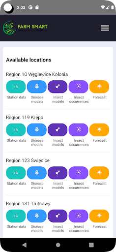Android application Farm Smart screenshort