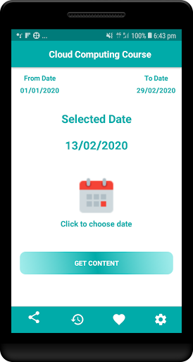 Android application 2 month cloud computing course screenshort