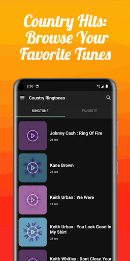 Country ringtones Screen 2