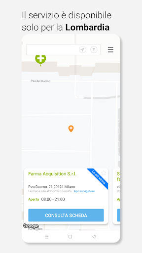 Android application Farmacia Aperta screenshort