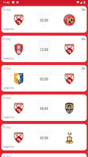 Morecambe FC Fan App Screen 2