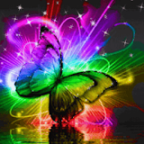Colored Butterfly On Water Liv icon