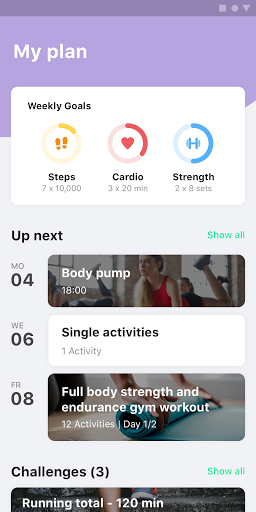 Android application Your Health Coach screenshort