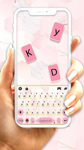 Android application Geometric Pink Keyboard Theme screenshort